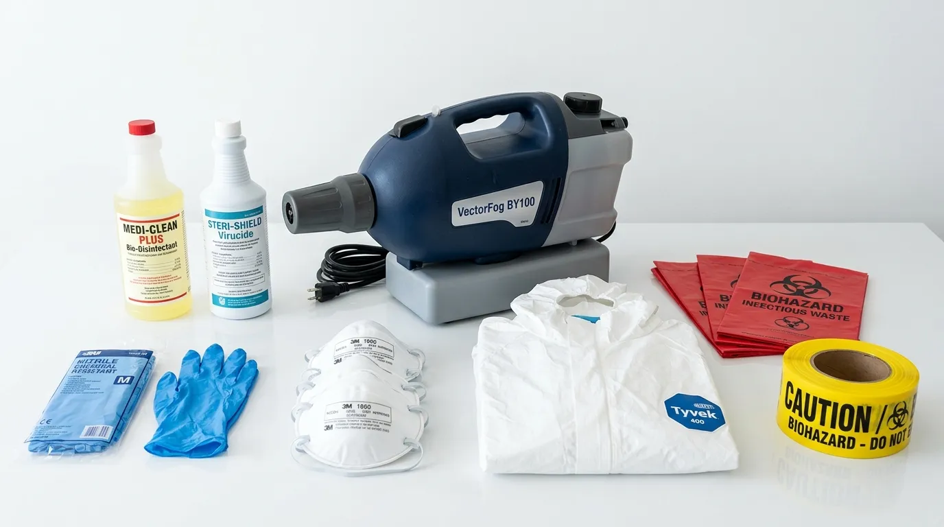 Professional biohazard remediation crew working in Shelton